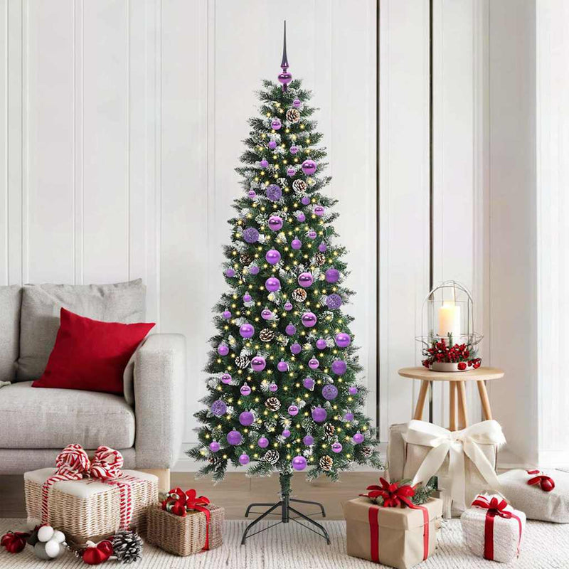 Load image into Gallery viewer, Vidaxl kunstkerstboom met 300 led groen 180 cm pvc en plastic en staal

