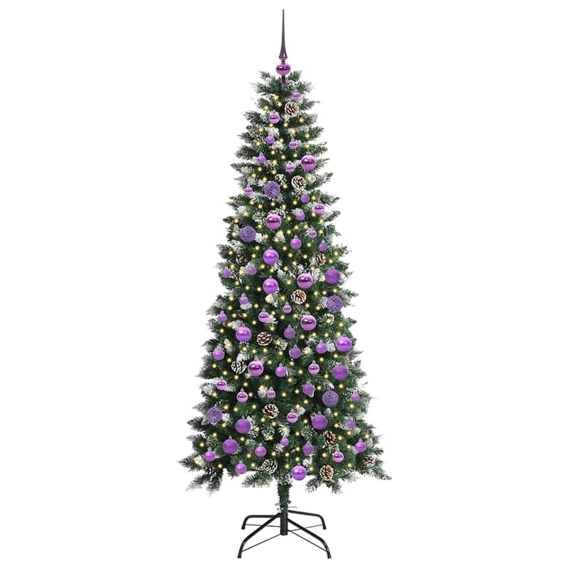 Load image into Gallery viewer, Vidaxl kunstkerstboom met 300 led groen 180 cm pvc en plastic en staal
