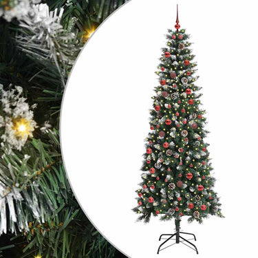 Vidaxl kunstkerstboom met 300 led groen 210 cm pvc en plastic en staal