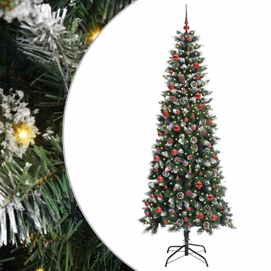 Vidaxl kunstkerstboom met 300 led groen 210 cm pvc en plastic en staal
