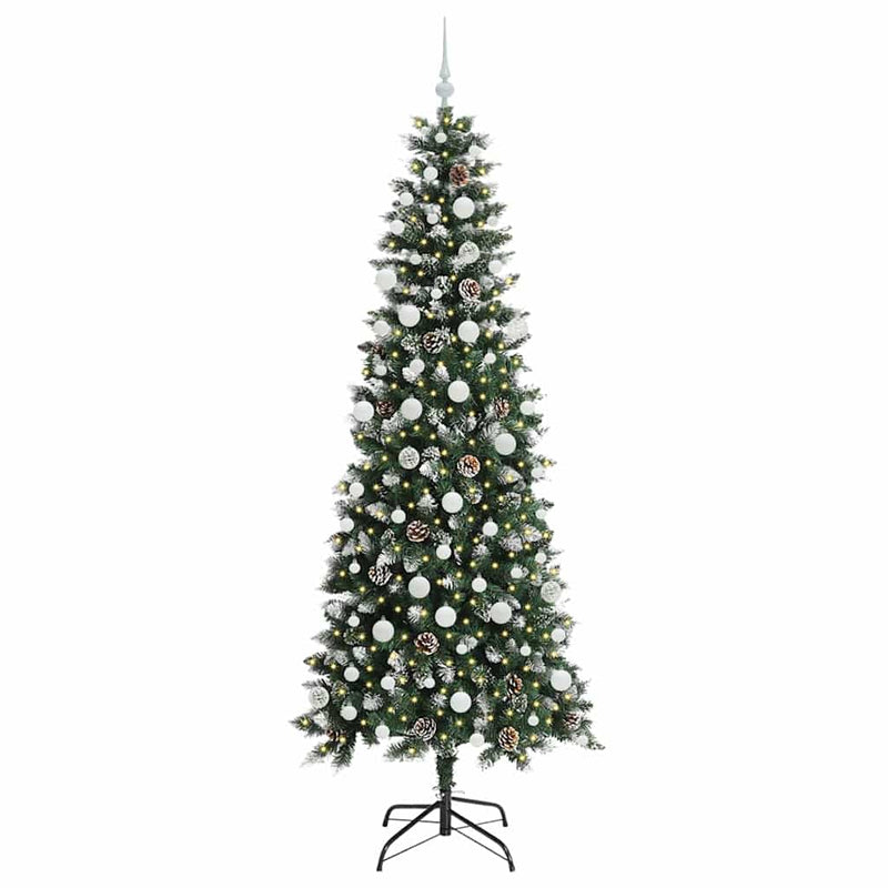 Load image into Gallery viewer, Vidaxl kunstkerstboom met 300 led groen 210 cm pvc en plastic en staal
