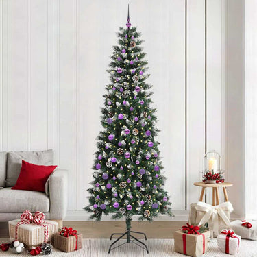 Vidaxl kunstkerstboom met 300 led groen 240 cm pvc en plastic en staal