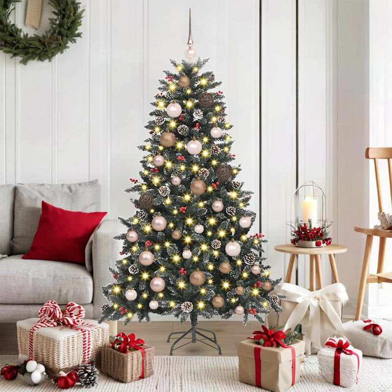Load image into Gallery viewer, Vidaxl kunstkerstboom met 150 led groen 150 cm pvc en plastic en staal
