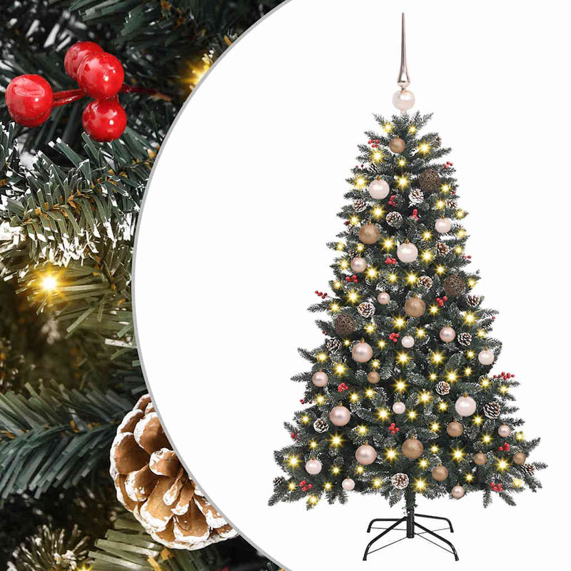Load image into Gallery viewer, Vidaxl kunstkerstboom met 150 led groen 150 cm pvc en plastic en staal
