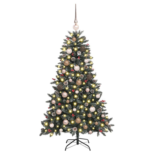 Vidaxl kunstkerstboom met 150 led groen 150 cm pvc en plastic en staal