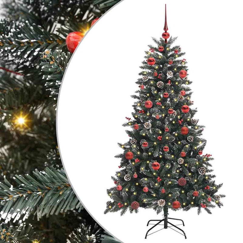 Load image into Gallery viewer, Vidaxl kunstkerstboom met 150 led groen 150 cm pvc en plastic en staal
