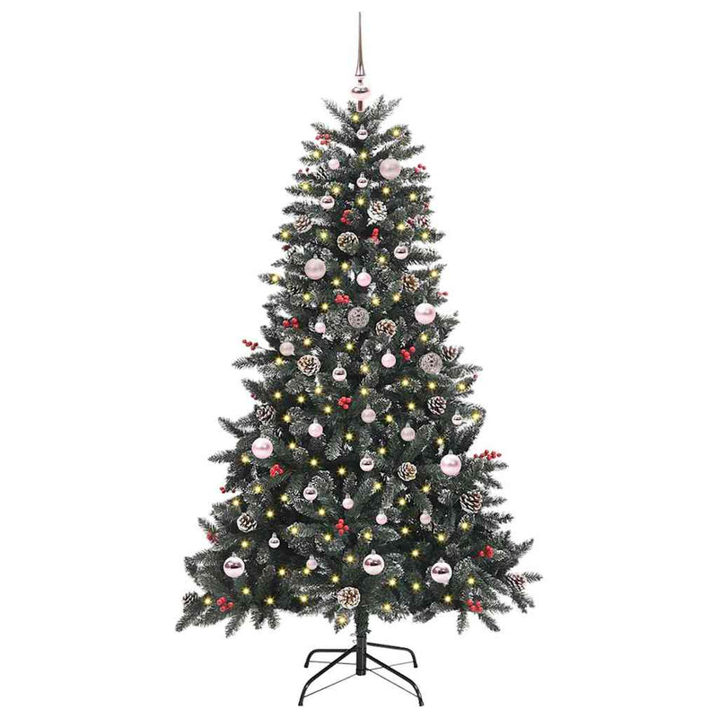 Load image into Gallery viewer, Vidaxl kunstkerstboom met 150 led groen 150 cm pvc en plastic en staal
