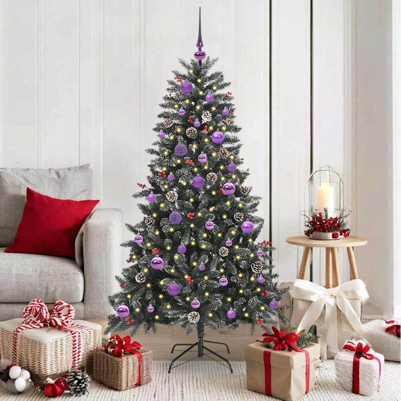 Load image into Gallery viewer, Vidaxl kunstkerstboom met 150 led groen 150 cm pvc en plastic en staal
