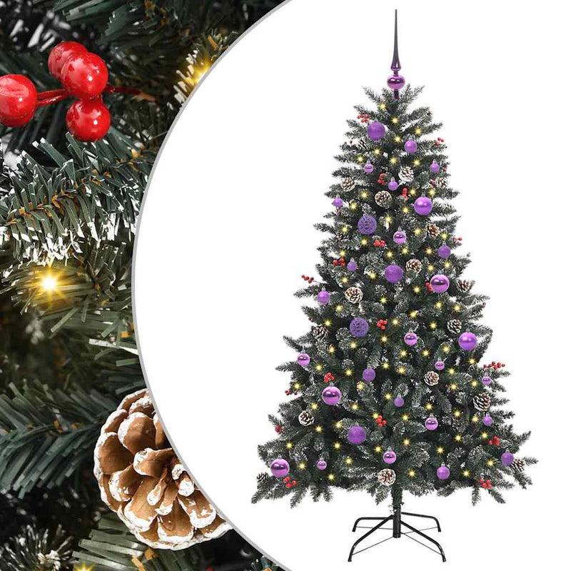 Load image into Gallery viewer, Vidaxl kunstkerstboom met 150 led groen 150 cm pvc en plastic en staal
