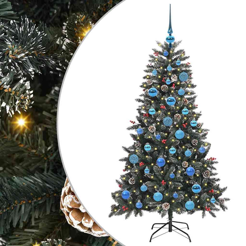 Load image into Gallery viewer, Vidaxl kunstkerstboom met 150 led groen 150 cm pvc en plastic en staal
