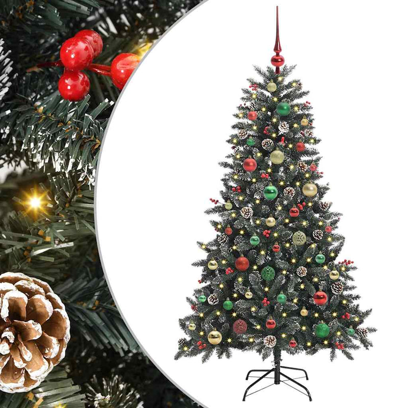 Load image into Gallery viewer, Vidaxl kunstkerstboom met 150 led groen 150 cm pvc en plastic en staal
