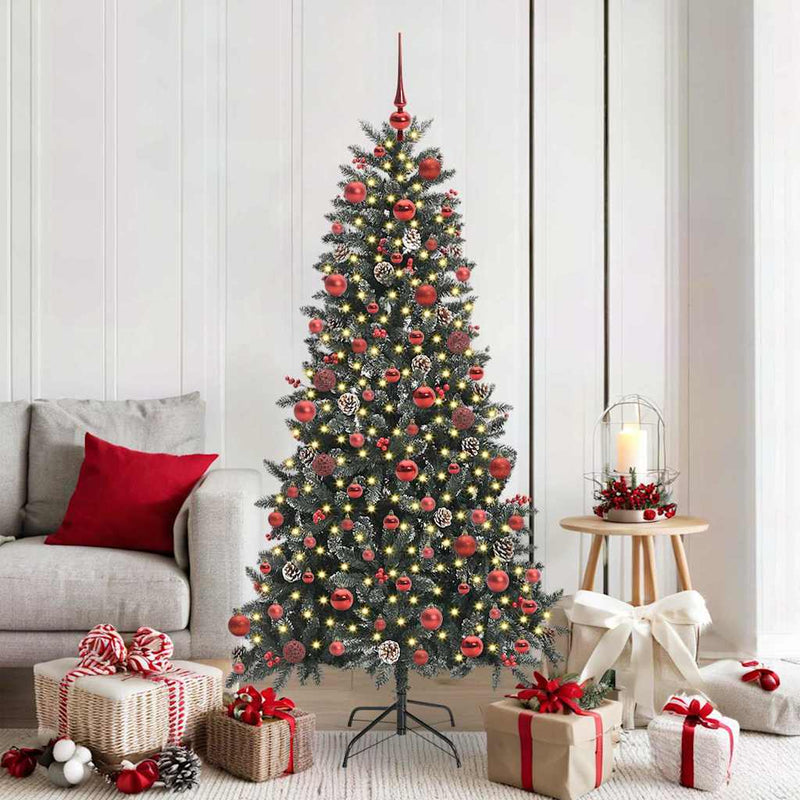 Load image into Gallery viewer, Vidaxl kunstkerstboom met 300 led groen 180 cm pvc en plastic en staal
