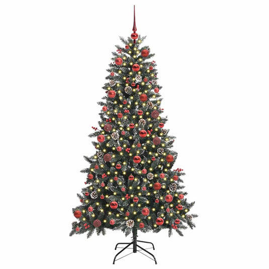 Vidaxl kunstkerstboom met 300 led groen 180 cm pvc en plastic en staal