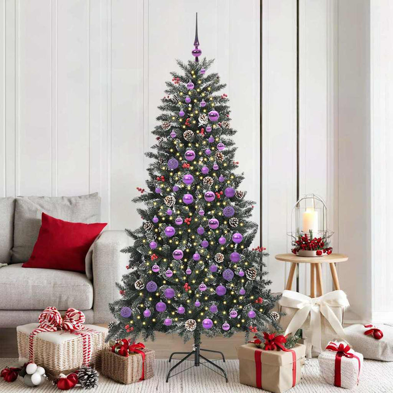 Load image into Gallery viewer, Vidaxl kunstkerstboom met 300 led groen 180 cm pvc en plastic en staal
