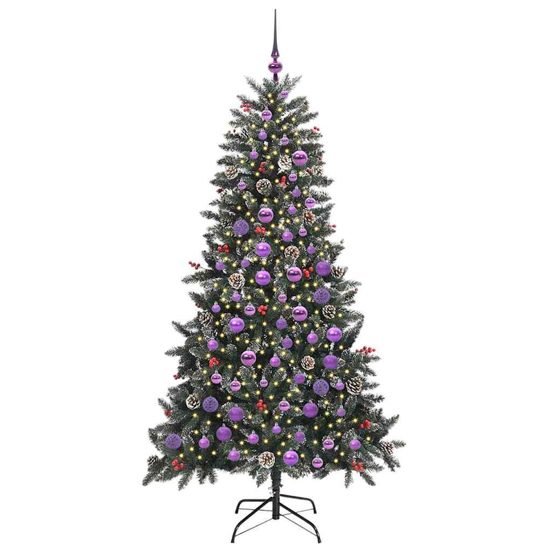 Load image into Gallery viewer, Vidaxl kunstkerstboom met 300 led groen 180 cm pvc en plastic en staal
