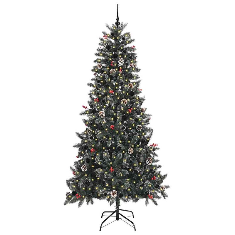Load image into Gallery viewer, Vidaxl kunstkerstboom met 300 led groen 240 cm pvc en plastic en staal
