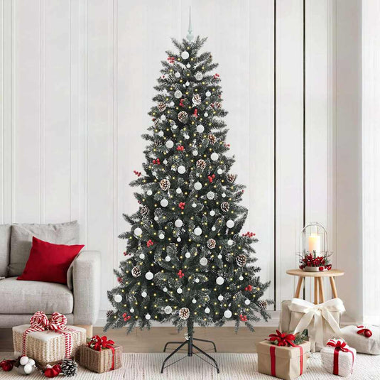 Vidaxl kunstkerstboom met 300 led groen 240 cm pvc en plastic en staal