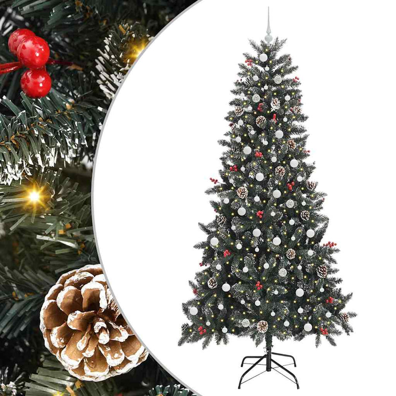 Load image into Gallery viewer, Vidaxl kunstkerstboom met 300 led groen 240 cm pvc en plastic en staal
