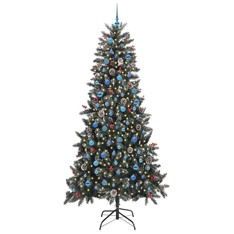 Load image into Gallery viewer, Vidaxl kunstkerstboom met 300 led groen 240 cm pvc en plastic en staal
