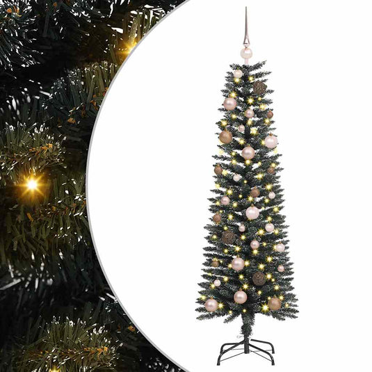 Vidaxl kunstkerstboom met 150 led groen 150 cm pvc en plastic en staal