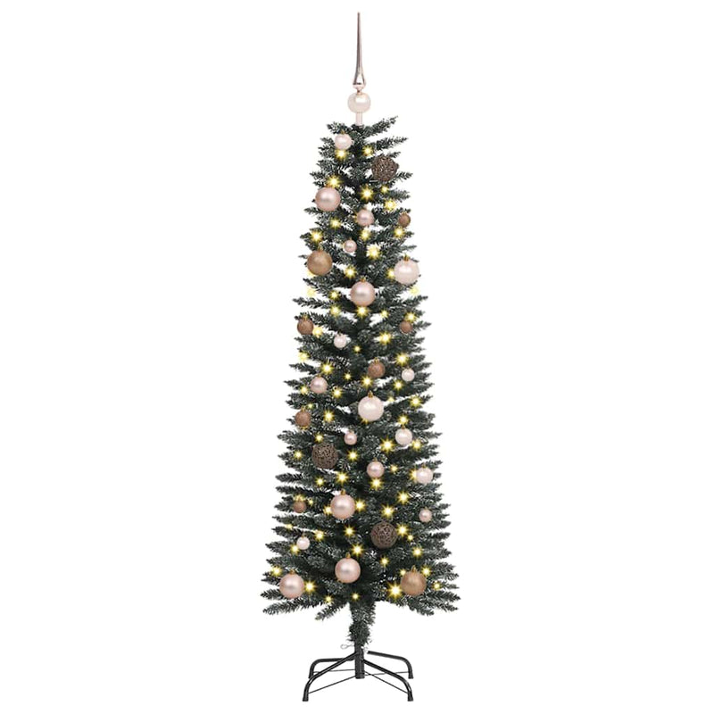 Load image into Gallery viewer, Vidaxl kunstkerstboom met 150 led groen 150 cm pvc en plastic en staal
