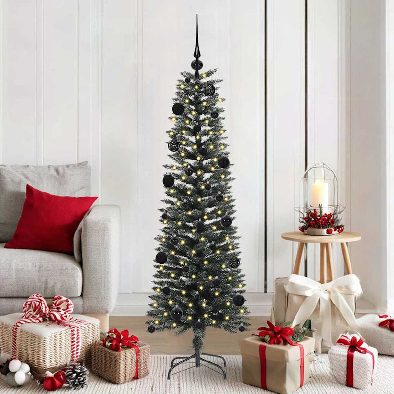 Load image into Gallery viewer, Vidaxl kunstkerstboom met 150 led groen 150 cm pvc en plastic en staal
