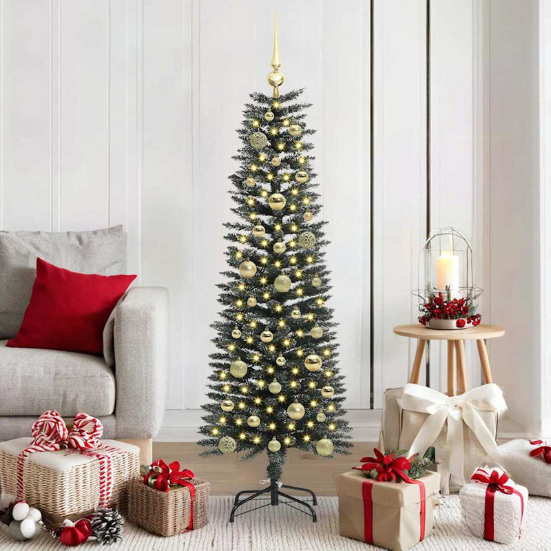 Load image into Gallery viewer, Vidaxl kunstkerstboom met 150 led groen 150 cm pvc en plastic en staal
