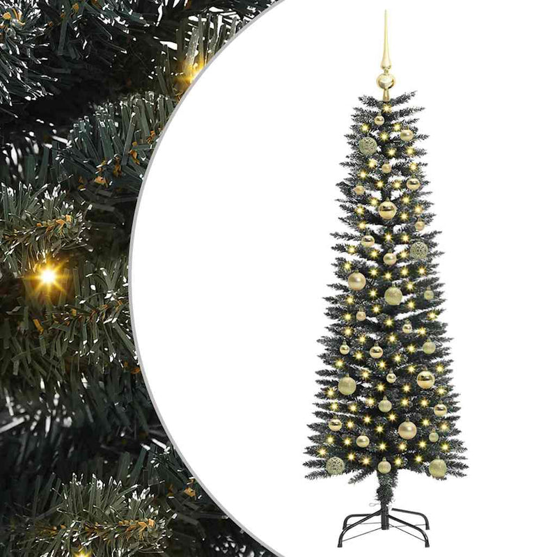 Load image into Gallery viewer, Vidaxl kunstkerstboom met 150 led groen 150 cm pvc en plastic en staal
