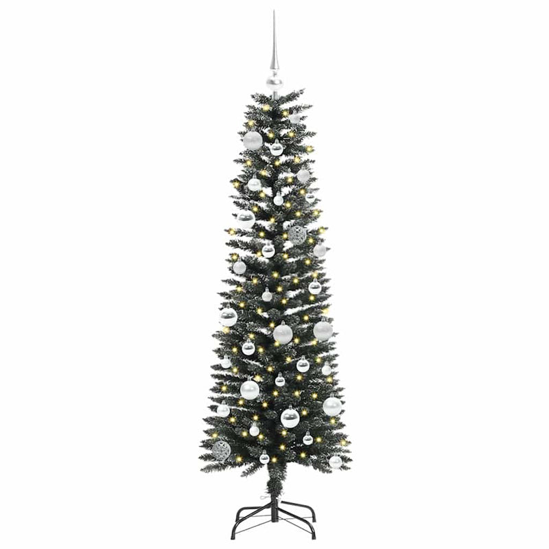 Load image into Gallery viewer, Vidaxl kunstkerstboom met 150 led groen 150 cm pvc en plastic en staal
