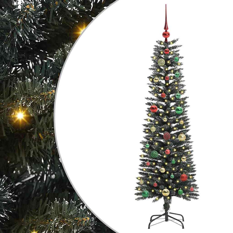Load image into Gallery viewer, Vidaxl kunstkerstboom met 150 led groen 150 cm pvc en plastic en staal
