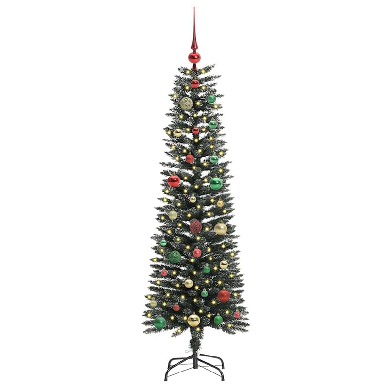 Load image into Gallery viewer, Vidaxl kunstkerstboom met 150 led groen 150 cm pvc en plastic en staal

