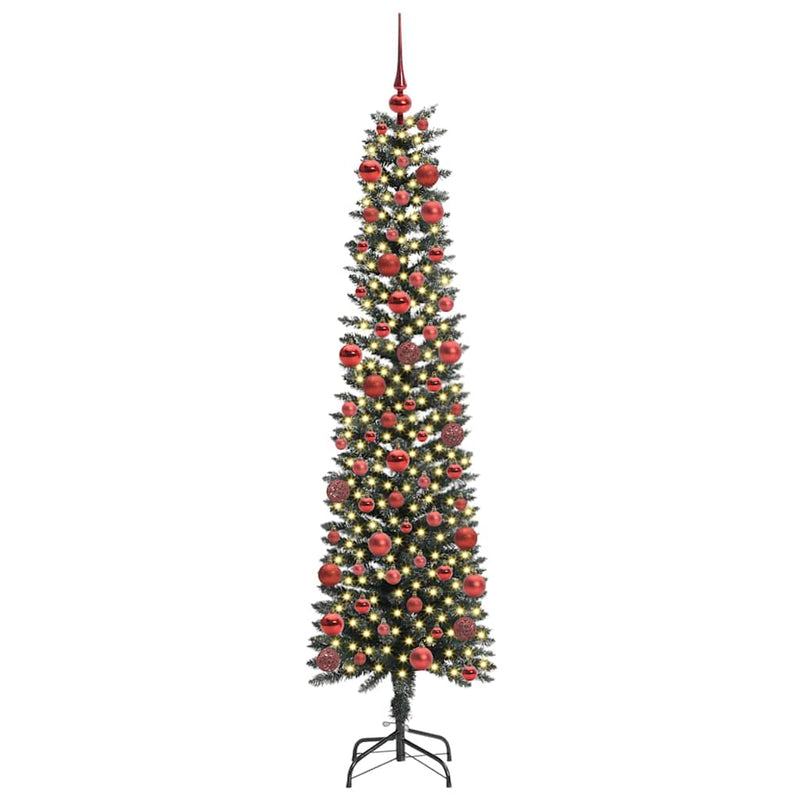 Load image into Gallery viewer, Vidaxl kunstkerstboom met 300 led groen 180 cm pvc en plastic en staal
