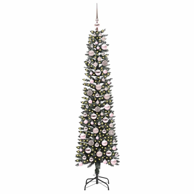 Load image into Gallery viewer, Vidaxl kunstkerstboom met 300 led groen 180 cm pvc en plastic en staal
