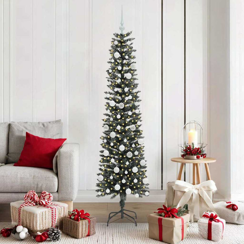 Load image into Gallery viewer, Vidaxl kunstkerstboom met 300 led groen 180 cm pvc en plastic en staal
