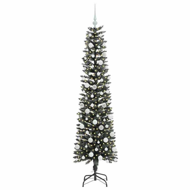 Load image into Gallery viewer, Vidaxl kunstkerstboom met 300 led groen 180 cm pvc en plastic en staal
