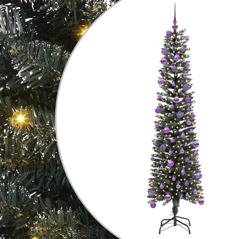 Load image into Gallery viewer, Vidaxl kunstkerstboom met 300 led groen 180 cm pvc en plastic en staal
