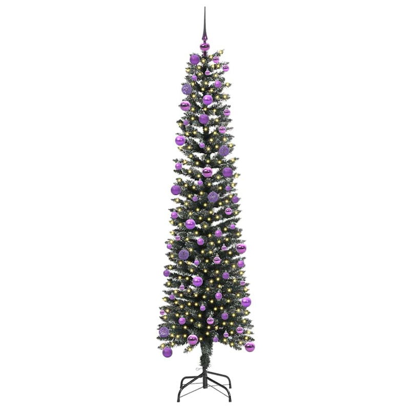 Load image into Gallery viewer, Vidaxl kunstkerstboom met 300 led groen 180 cm pvc en plastic en staal
