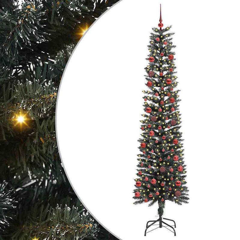 Load image into Gallery viewer, Vidaxl kunstkerstboom met 300 led groen 210 cm pvc en plastic en staal
