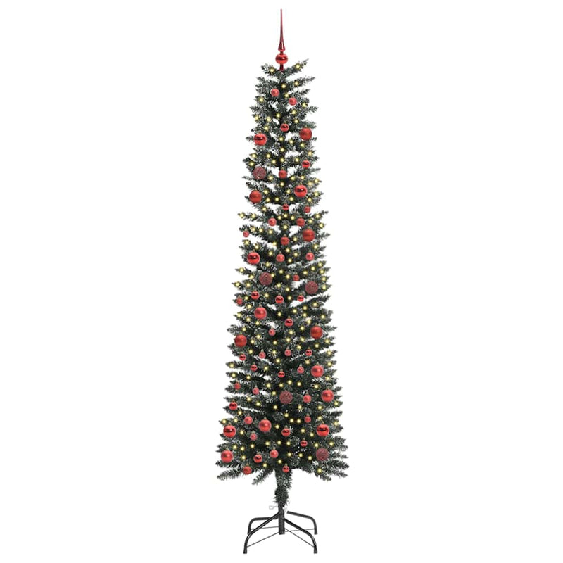 Load image into Gallery viewer, Vidaxl kunstkerstboom met 300 led groen 210 cm pvc en plastic en staal
