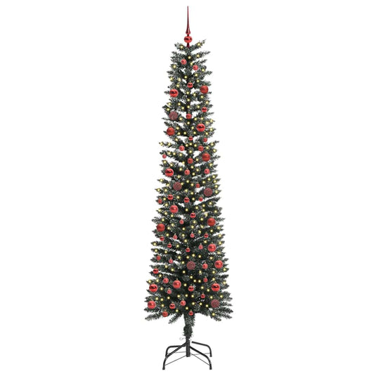 Vidaxl kunstkerstboom met 300 led groen 210 cm pvc en plastic en staal