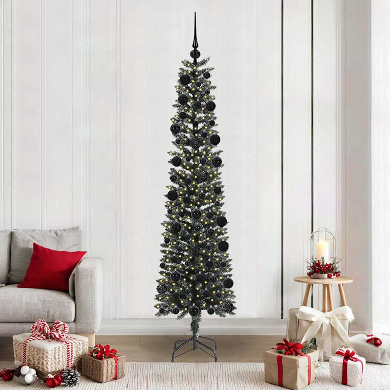 Load image into Gallery viewer, Vidaxl kunstkerstboom met 300 led groen 210 cm pvc en plastic en staal
