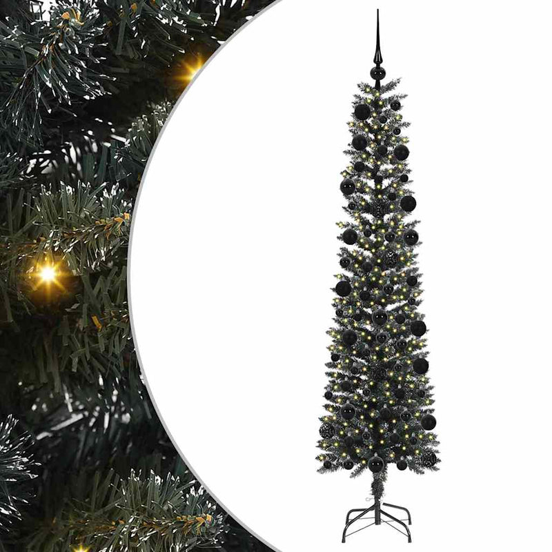 Load image into Gallery viewer, Vidaxl kunstkerstboom met 300 led groen 210 cm pvc en plastic en staal
