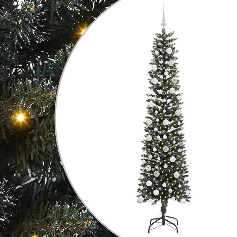Load image into Gallery viewer, Vidaxl kunstkerstboom met 300 led groen 210 cm pvc en plastic en staal
