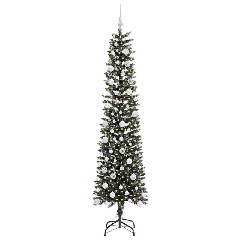 Load image into Gallery viewer, Vidaxl kunstkerstboom met 300 led groen 210 cm pvc en plastic en staal
