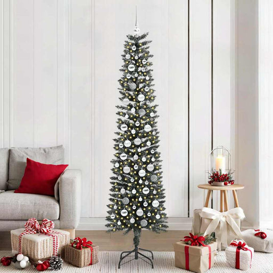 Vidaxl kunstkerstboom met 300 led groen 210 cm pvc en plastic en staal