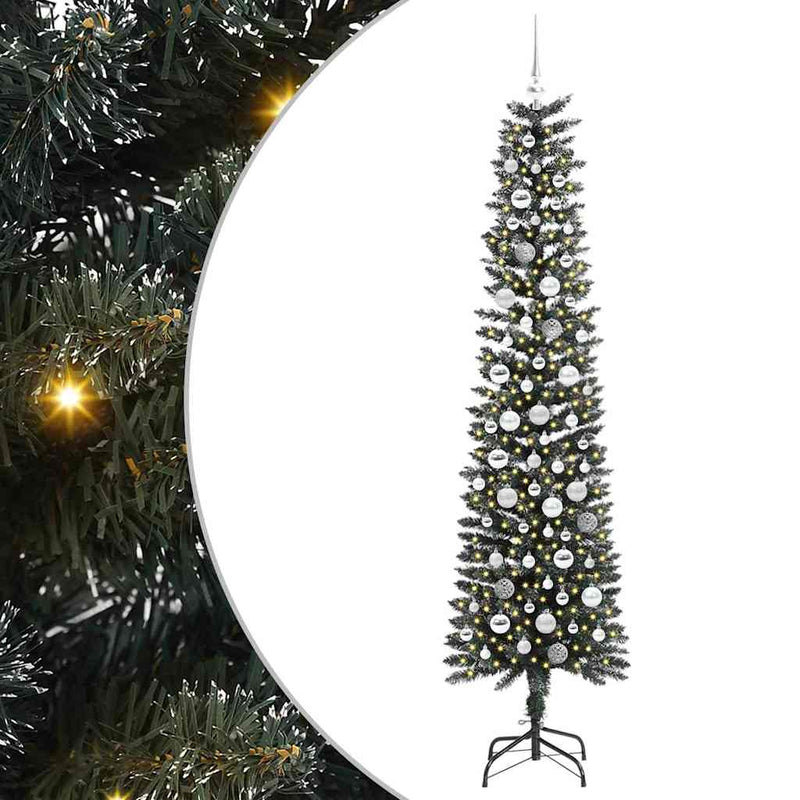 Load image into Gallery viewer, Vidaxl kunstkerstboom met 300 led groen 210 cm pvc en plastic en staal
