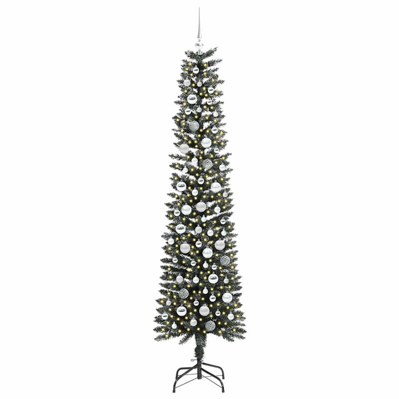 Load image into Gallery viewer, Vidaxl kunstkerstboom met 300 led groen 210 cm pvc en plastic en staal
