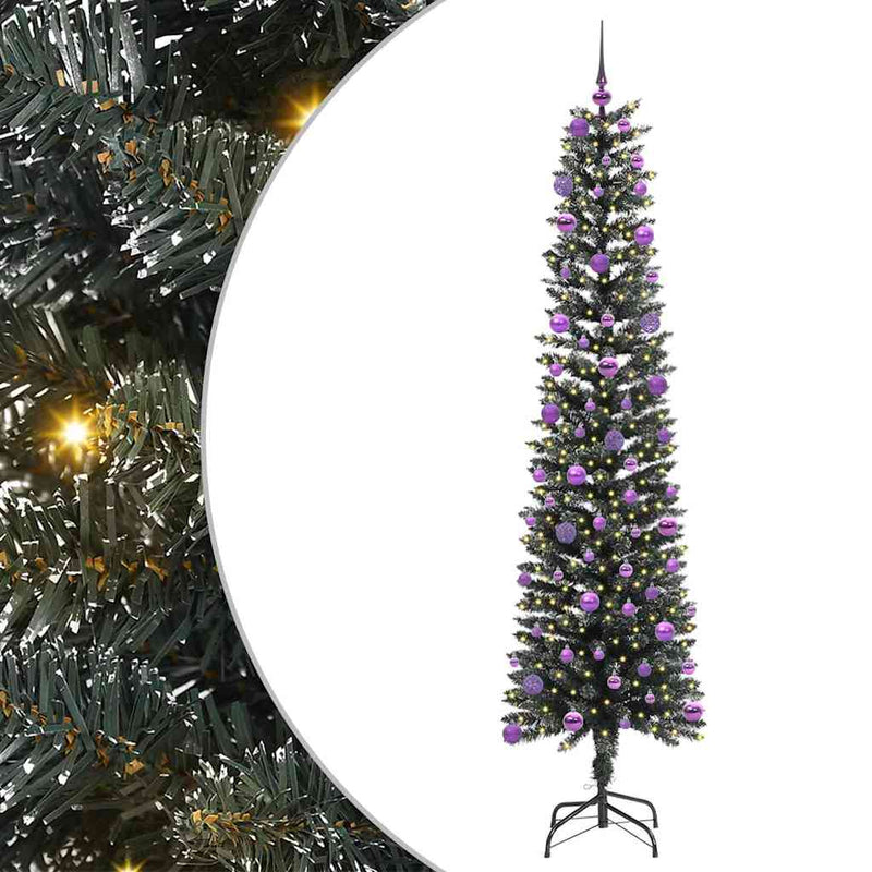 Load image into Gallery viewer, Vidaxl kunstkerstboom met 300 led groen 210 cm pvc en plastic en staal

