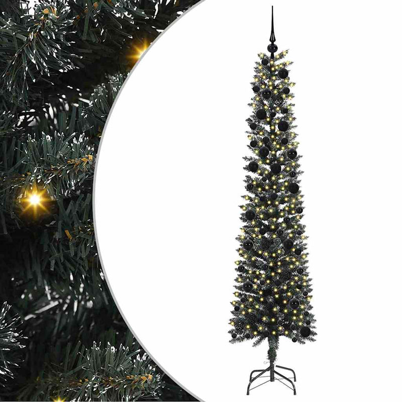 Load image into Gallery viewer, Vidaxl kunstkerstboom met 300 led groen 240 cm pvc en plastic en staal
