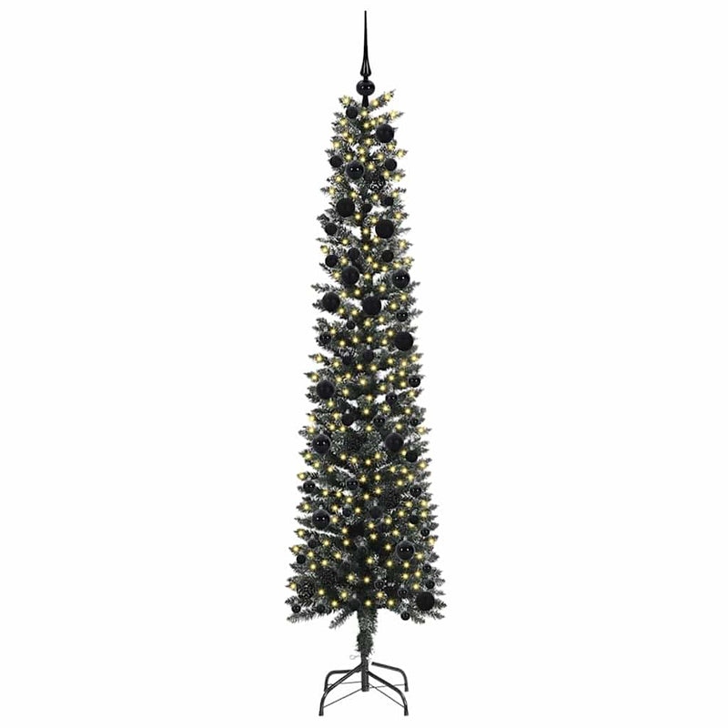 Load image into Gallery viewer, Vidaxl kunstkerstboom met 300 led groen 240 cm pvc en plastic en staal
